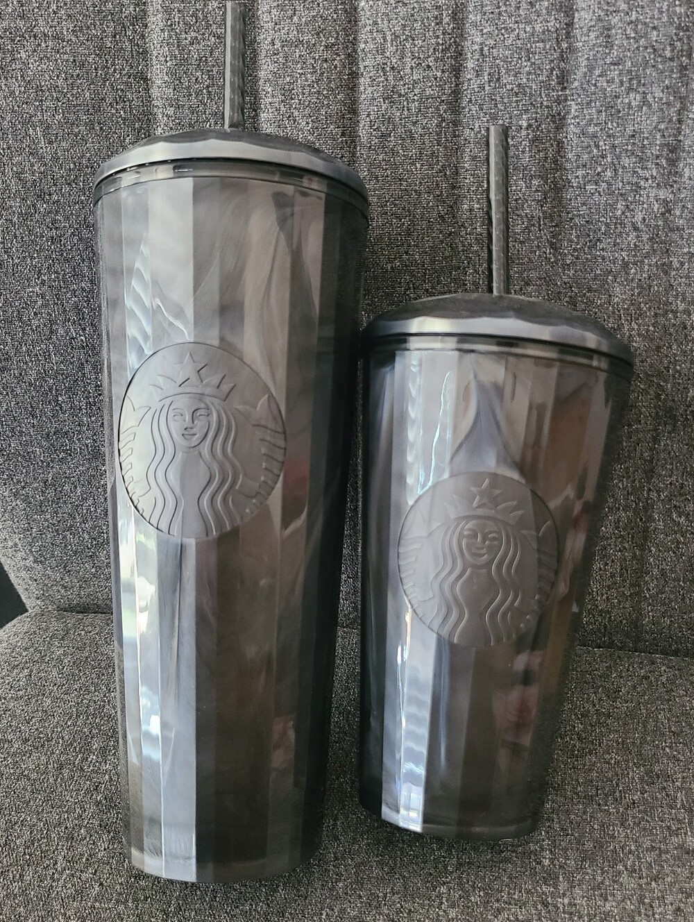 Starbucks Iridescent Black Pearl Marbled Cold Tumbler Dome Cup SET